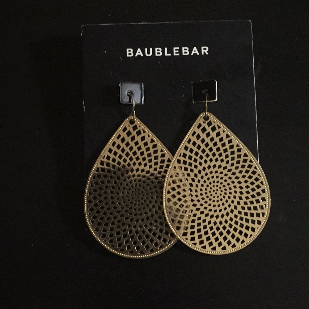 BaubleBar Gold Statement Earrings